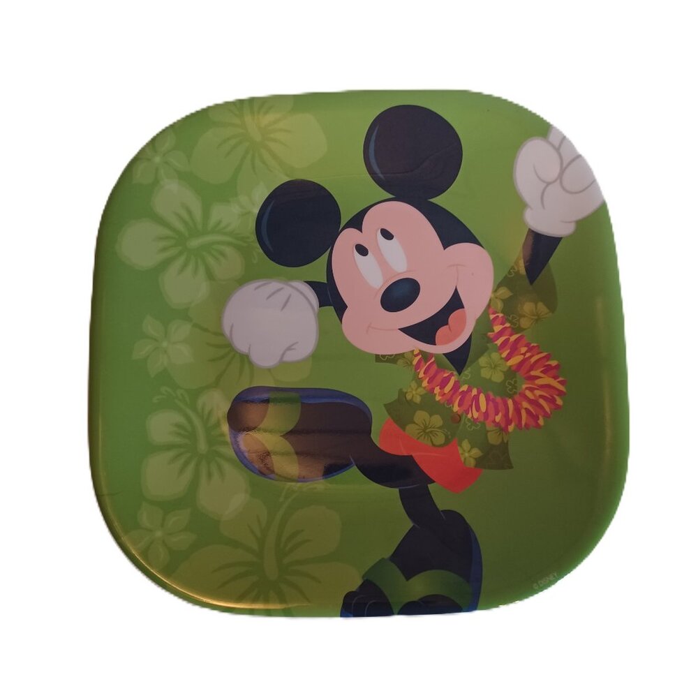 Hawaiian Disney Store Exclusive Mickey Mouse Melamine Appetizer Small Plate 8"